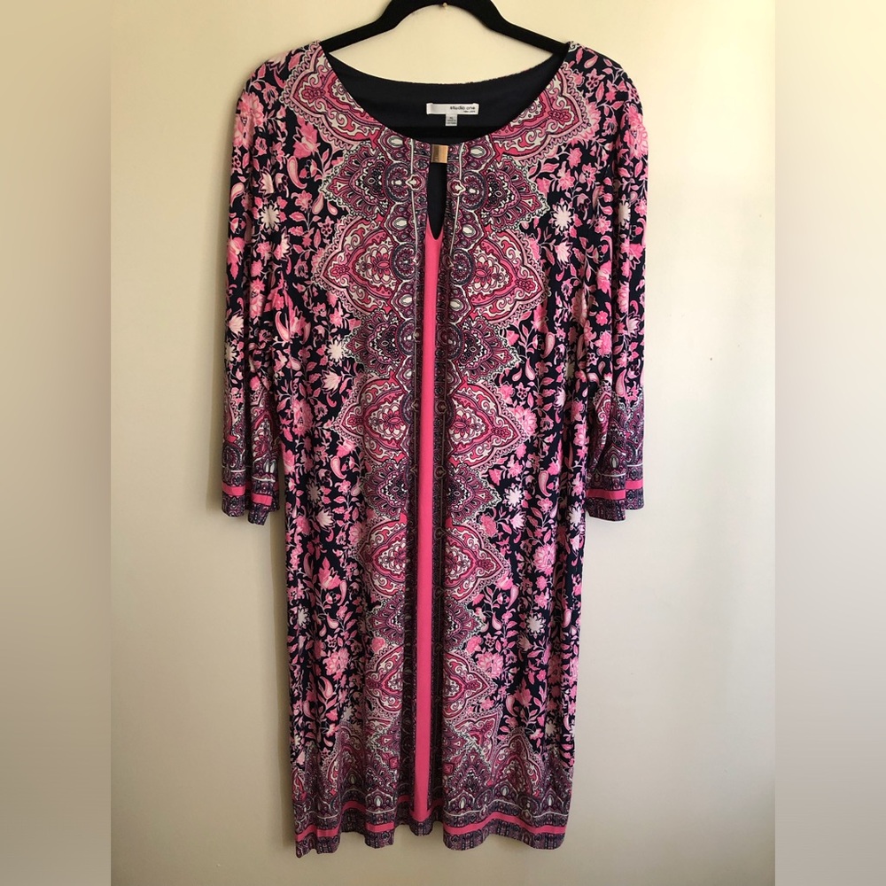 STUDIO ONE New York Multi-print Dress XL NWOT